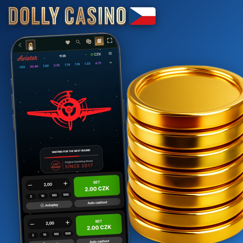 Dolly Casino Aviator – červené letadlo stoupá po křivce multiplikátoru 2.47x