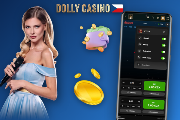 Panel statistik Aviator v Dolly Casino zobrazující přehled minulých multiplikátorů
