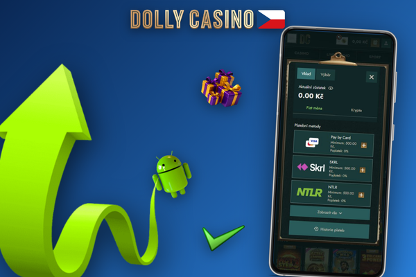Rozhraní pokladny Dolly Casinu s přehledem metod a polem pro zadání vkladu
