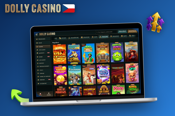 Přihlašovací formulář Dolly Casino desktop klienta s polem pro e-mail a heslo