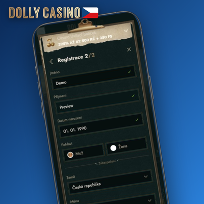Dolly Casino registrace přes telefon – ověřte číslo SMS kódem během chvilky