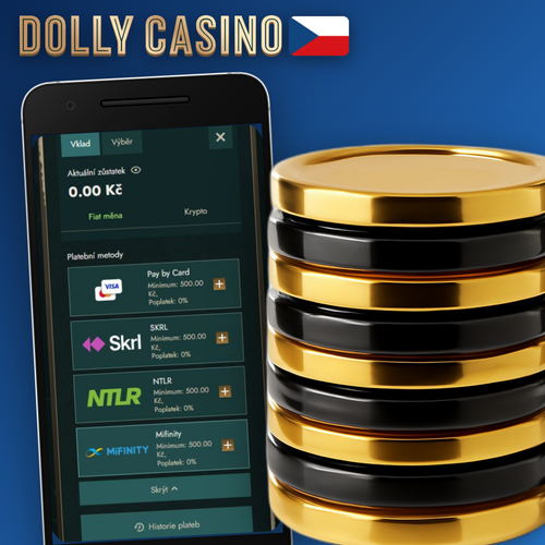 Dolly Casino vklad: přehled platebních metod včetně karet a kryptoměn